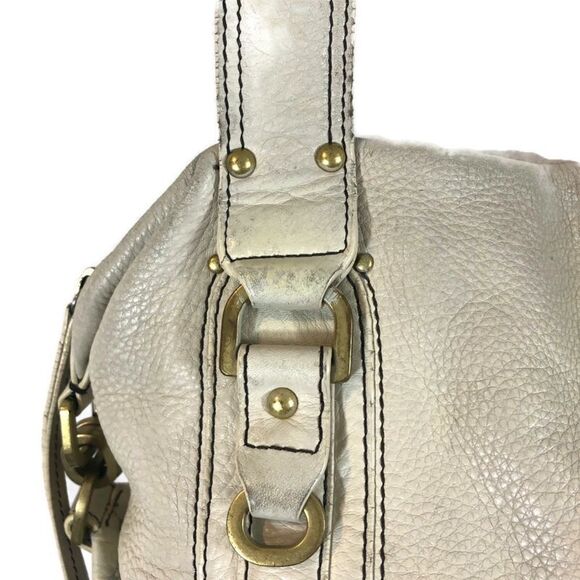 Kenneth Cole Off White Leather Shoulder Bag - Picture 2 of 11